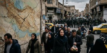خريطة إيران توضح تحديات النظام الإيراني الداخلية والخارجية