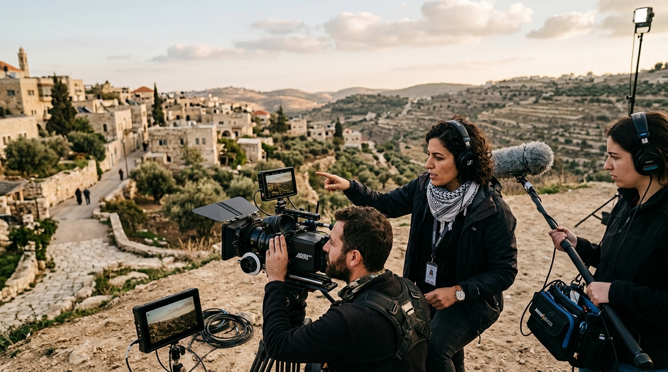 لقطة من فيلم وثائقي فلسطيني يعرض في مهرجان شيفيلد الدولي