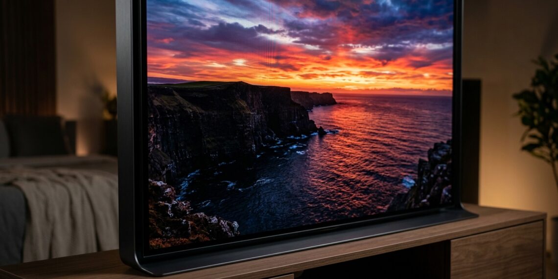 شاشة QD OLED بدقة 4K من سامسونج ديسبلاي تعرض ألوانًا حيوية وتباينًا عميقًا.