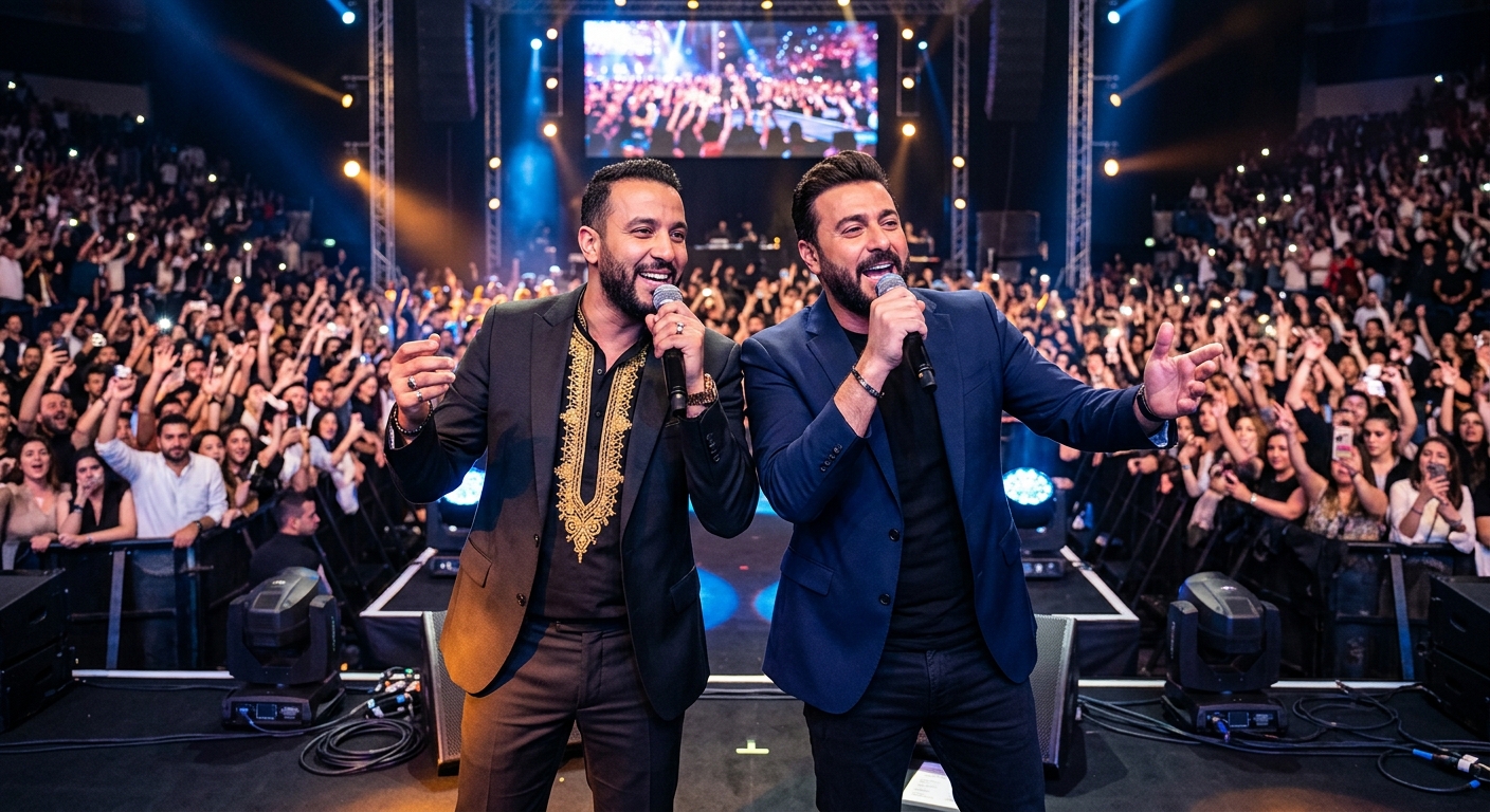 صورة فنية لسعد لمجرد ومحمد شاكر في ديو غنائي جديد